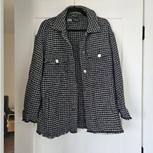 Zara Black and White Women's Jacket